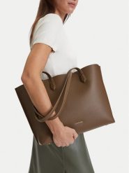 GINO ROSSI Torebka C-LXGUILIA Brązowy. Brązowe shopper bag Gino Rossi, bez wzorów, ze skóry, bez dodatków. Za 299.99 zł.