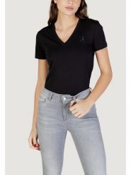 Armani Exchange T-Shirt XW002330 AF10356 UC001 Czarny Regular Fit. Czarne t-shirty Armani Exchange, xs, bez wzorów, z bawełny, bez kołnierzyka, bez ramiączek. Za 279.99 zł.