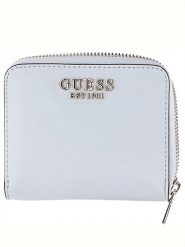 Guess Portfel w kolorze białym - 9,5 x 2 x 11 cm rozmiar: onesize. Białe portfele Guess, z aplikacjami, z materiału. Za 132.36 zł.