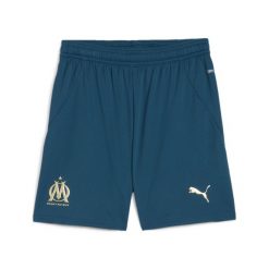 Młodzieżowe szorty Olympique Marsylia 24/25 PUMA Ocean Tropic Bold Blue. Niebieskia szorty Puma, bez wzorów, młodzieżowe. Za 189.00 zł.