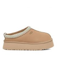 UGG Kapcie "Tazz" w kolorze beżowym ze skóry owczej rozmiar: 37. Brązowe kapcie UGG, bez wzorów, ze skóry. Za 489.95 zł.