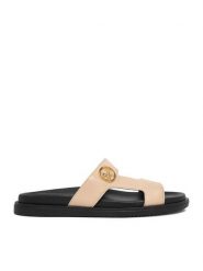 Beverly Hills Polo Club Klapki EO-WI16-SERDINIA-04 Beżowy. Brązowe klapki Beverly Hills Polo Club, bez wzorów, ze skóry, bez obcasa, bez zapięcia. Za 329.99 zł.