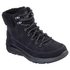 Buty do chodzenia damskie Skechers Glacial Ultra Woodlands. Czarne buty trekkingowe Skechers, z gumy, za kostkę, bez zapięcia. Za 401.00 zł.