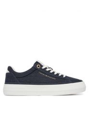 Tommy Hilfiger Tenisówki Th Foxing Platform Washed Canvas FW0FW09172 Niebieski. Niebieskie trampki Tommy Hilfiger, bez wzorów, z materiału, bez zapięcia. Za 359.99 zł.