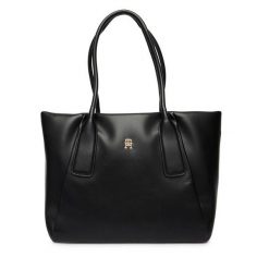 Torebka Tommy Hilfiger. Czarne shopper bag Tommy Hilfiger, bez wzorów, bez dodatków. Za 649.99 zł.