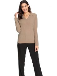 WITT WEIDEN Wełniany sweter w kolorze beżowym rozmiar: 42. Brązowe swetry WITT WEIDEN, bez wzorów, z wełny, bez ramiączek. Za 144.92 zł.
