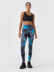4F Legginsy treningowe z wysokim stanem damskie - multikolor M. Legginsy 4f, bez wzorów, z dzianiny, sportowe. W wyprzedaży za 99.99 zł.