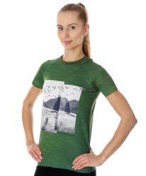 Koszulka damska z krótkim rękawem Brubeck City Air. Szare t-shirty sportowe Brubeck, s, bez wzorów, z dzianiny, bez ramiączek, trekkingowe. Za 74.99 zł.