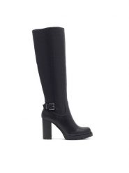Clara Barson Kozaki MILLA WS5881-16 Czarny. Czarne kozaki Clara Barson, bez wzorów, z tworzywa sztucznego, bez obcasa, na słupku, bez zapięcia. Za 125.99 zł.