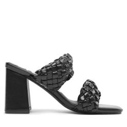 Klapki Bianco. Czarne klapki Bianco, bez wzorów, bez obcasa, bez zapięcia. Za 279.99 zł.