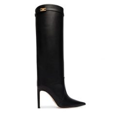 Kozaki Elisabetta Franchi. Czarne kozaki Elisabetta Franchi, bez wzorów, bez obcasa, na szpilce, bez zapięcia. Za 3,659.00 zł.