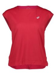 Asics Koszulka sportowa w kolorze czerwonym rozmiar: M. Czerwone t-shirty sportowe ASICS, m, bez wzorów, bez ramiączek, outdoorowe. Za 104.14 zł.