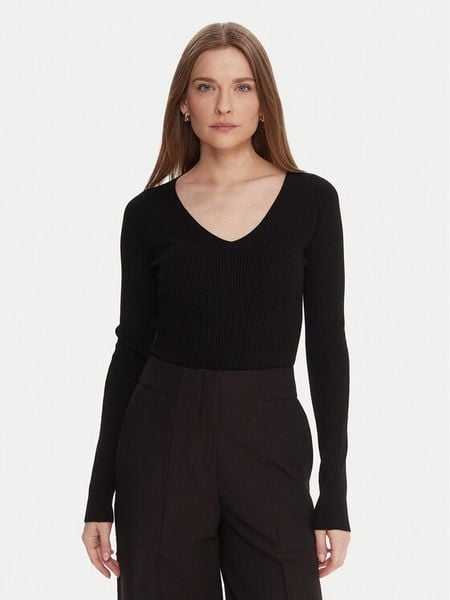 Kontatto Sweter 3M0818C Czarny Slim Fit. Czarne swetry Kontatto, m, bez wzorów, z syntetyku, bez ramiączek. Za 179.99 zł.