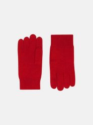 Perfect Cashmere Kaszmirowe rękawiczki "Yann" w kolorze czerwonym rozmiar: onesize. Czerwone rękawiczki Perfect Cashmere, bez wzorów, z kaszmiru. Za 130.99 zł.