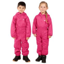 Trespass Dripdrop - Childs Rain Suit Gerbera 2/3. Czerwone kombinezony Trespass, na zimę, m, bez wzorów, sportowe, bez kołnierzyka, bez ramiączek. Za 268.99 zł.