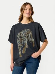 Wrangler T-Shirt 112356445 Czarny Oversize. Czarne t-shirty Wrangler, m, bez wzorów, z bawełny, bez kołnierzyka, bez ramiączek. Za 119.99 zł.