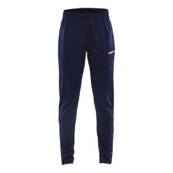 Damskie spodnie dresowe Craft progress. Niebieskie spodnie sportowe Craft, bez wzorów, z dresówki, do biegania. W wyprzedaży za 139.00 zł.