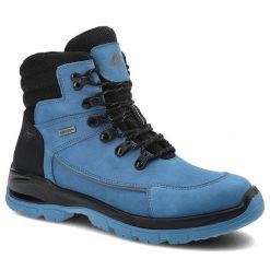 Niebieskie Trekkingi Damskie 4F Skórzane Buty W Góry. Niebieskie botki 4f, z nubiku, bez zapięcia. Za 329.00 zł.