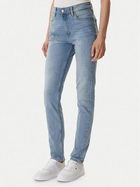 Tommy Hilfiger Jeansy WW0WW47694 Niebieski Slim Fit. Niebieskie jeansy Tommy Hilfiger, bez wzorów, z bawełny. Za 345.99 zł.