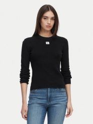 Calvin Klein Jeans Sweter LV047G309G Czarny Regular Fit. Czarne swetry Calvin Klein Jeans, xl, bez wzorów, z bawełny, bez ramiączek. Za 409.99 zł.