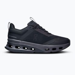 Buty treningowe damskie On Running Cloudnova X black/eclipse. Czarne buty treningowe On, bez wzorów, bez zapięcia, na fitness i siłownię. Za 809.99 zł.
