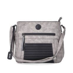 RIEKER H1481-42 grey, torebka damska. Szare torebki klasyczne Rieker, bez wzorów, ze skóry ekologicznej, bez dodatków. Za 249.90 zł.
