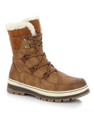 Kimberfeel Kozaki zimowe "Lina" w kolorze jasnobrązowym rozmiar: 40. Brązowe kozaki Kimberfeel, na zimę, bez wzorów, eleganckie, bez obcasa, bez zapięcia. Za 347.99 zł.