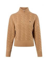 Polo Ralph Lauren sweter z dzianiny z zawartością kaszmiru Kobiety Wełna brązowy, XL. Brązowe swetry Polo Ralph Lauren, xl, bez wzorów, z dzianiny, klasyczne, bez ramiączek. Za 1,299.95 zł.