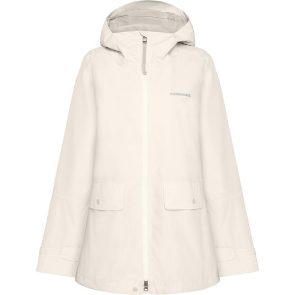 Parka dla kobiet Didriksons Tone. Białe płaszcze Didriksons, m, bez wzorów, bez kaptura. Za 659.50 zł.
