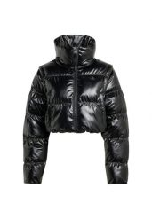 Kurtka puchowa Adidas Originals JX2988 black. Czarne kurtki adidas, l, bez wzorów, z materiału, eleganckie, bez kaptura. Za 678.25 zł.