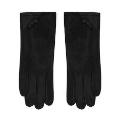 Rękawiczki Damskie Jenny Fairy. Czarne rękawiczki Jenny Fairy, bez wzorów, z dzianiny. Za 29.99 zł.