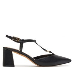 Sandały Aldo. Czarne sandały Aldo, bez wzorów, bez obcasa, na słupku, bez zapięcia. Za 379.99 zł.