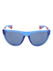 Polaroid Damskie okulary przeciwsłoneczne w kolorze niebieskim rozmiar: 56. Niebieskie okulary przeciwsłoneczne Polaroid, bez wzorów, z tworzywa sztucznego, szklane. Za 104.95 zł.