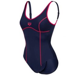 Damski kostium kąpielowy 1-częściowy Arena Tania Clip. Czerwone stroje jednoczęściowe Arena, bez wzorów, z tkaniny, sportowe. Za 264.00 zł.