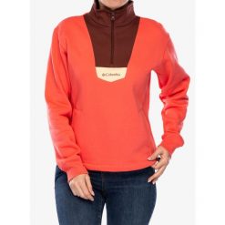 Bluza z zamkiem damska Columbia Lodge Quarter Zip. Czerwone bluzy Columbia, xl, bez wzorów, bez kaptura, trekkingowe. Za 193.99 zł.