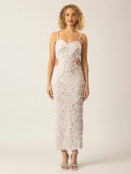 APART Sukienka w kolorze białym rozmiar: 36. Białe sukienki Apart, bez wzorów, bez kołnierzyka, bez ramiączek, maxi. Za 708.95 zł.