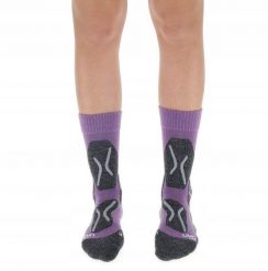 Skarpety trekkingowe damskie Uyn Trekking Winter Merino. Fioletowe skarpetki Uyn, bez wzorów, z materiału. Za 119.99 zł.