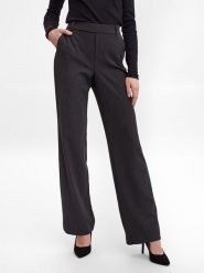 Vero Moda Spodnie "Maya" w kolorze czarnym rozmiar: S/L34. Czarne spodnie materiałowe Vero Moda, bez wzorów, z materiału, z podwyższonym stanem. Za 119.95 zł.