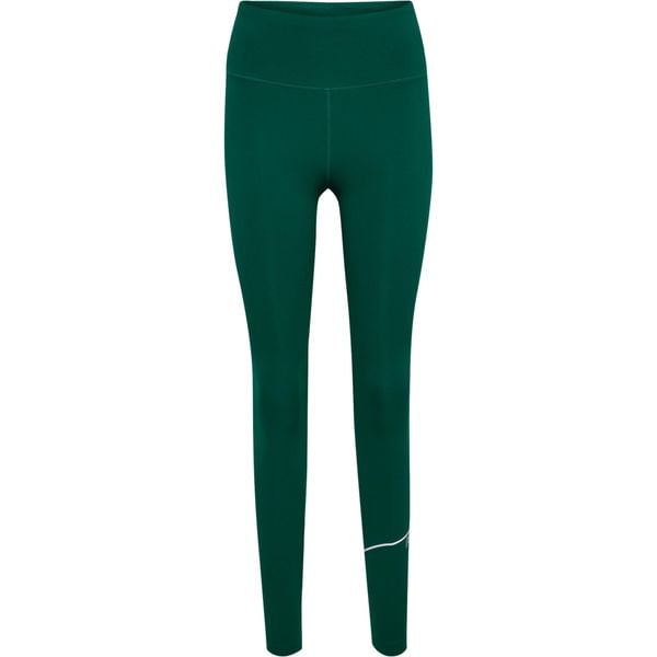 Legginsy damskie Hummel hmlCOURT. Zielone legginsy Hummel, bez wzorów, sportowe. W wyprzedaży za 216.50 zł.