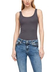 S.Oliver Top w kolorze szarym rozmiar: S. Szare topy S.Oliver, s, bez wzorów, bez kołnierzyka, bez ramiączek. Za 17.99 zł.