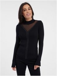 Orsay Sweter w kolorze czarnym rozmiar: M. Czarne swetry Orsay, m, bez wzorów, prążkowane, bez ramiączek. Za 79.77 zł.