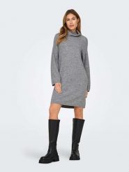 ONLY Sukienka dzianinowa w kolorze szarym rozmiar: XS. Szare sukienki ONLY, xs, bez wzorów, z dzianiny, bez kołnierzyka, bez ramiączek, midi. Za 65.85 zł.