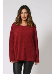 Plus Size Company Sweter "Gural" w kolorze bordowym rozmiar: 38/40. Czerwone swetry Plus Size Company, plus size, bez wzorów, klasyczne, plus size, bez ramiączek. Za 101.23 zł.