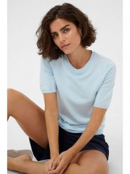 Kaffe Sweter w kolorze błękitnym rozmiar: M. Niebieskie swetry Kaffe, m, bez wzorów, bez ramiączek. Za 86.99 zł.