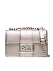 Armani Exchange Torebka XW000071 AF12039 U8097 Srebrny. Szare kopertówki Armani Exchange, bez wzorów, ze skóry, wizytowe, bez dodatków. Za 659.99 zł.