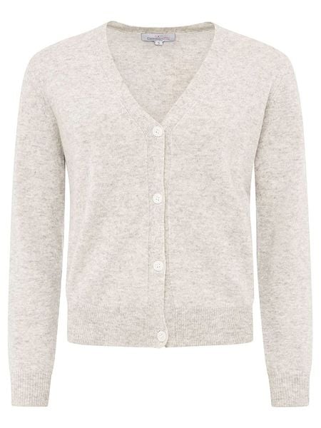 Zwillingsherz Kaszmirowy kardigan w kolorze szarym rozmiar: M. Szare swetry Zwillingsherz, m, bez wzorów, z kaszmiru, bez ramiączek. Za 420.68 zł.