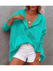 Milan Kiss Bluza w kolorze turkusowym rozmiar: S. Niebieskie bluzy Milan Kiss, s, bez wzorów, z kapturem. Za 189.95 zł.