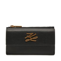 Portfel damski KARL LAGERFELD. Czarne portfele KARL LAGERFELD, bez wzorów. Za 289.99 zł.