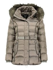 Canadian Peak Parka "Aimeraudeak" w kolorze szarobrązowym rozmiar: M. Brązowe płaszcze Canadian Peak, m, bez wzorów, z tkaniny, bez kaptura. Za 201.08 zł.