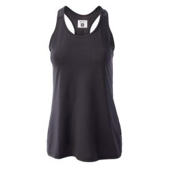 Damski tank top Martes Lina. Czarne topy MARTES, bez wzorów, eleganckie, bez kołnierzyka, bez ramiączek. Za 59.50 zł.